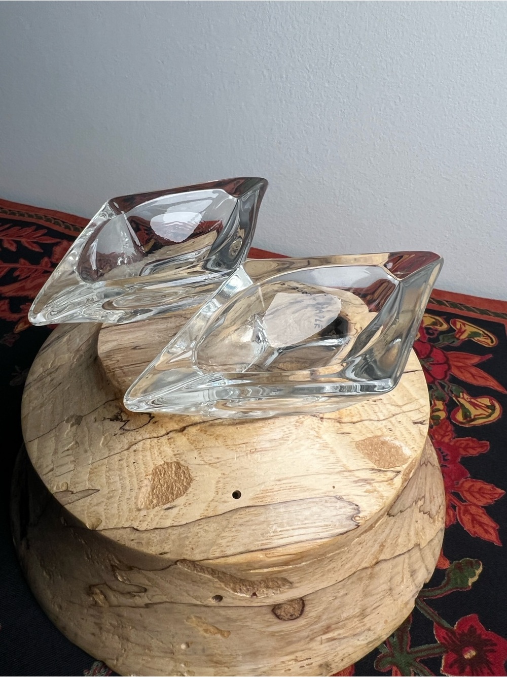 Set of Vintage Clear Glass Salt Cellars / Ash Trays - Home Accents